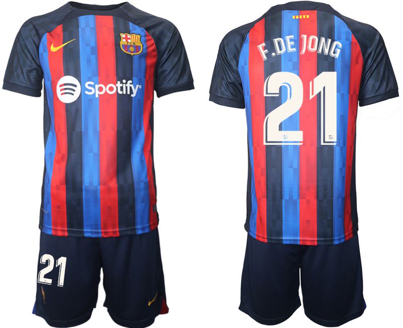 Men 2022-2023 Club Barcelona home blue #21 Soccer Jersey->barcelona jersey->Soccer Club Jersey